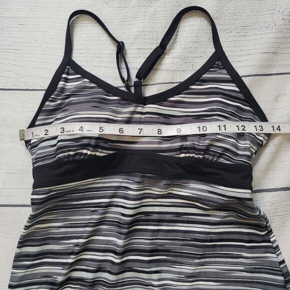 Athleta	Size	XS	Printed Shorebreak Black White Crossback Swim Dress - Picture 6 of 9
